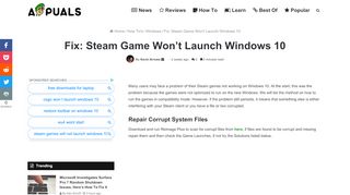 
                            8. Fix: Steam Game Won't Launch Windows 10 - Appuals.com