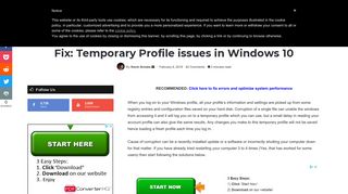 
                            7. Fix: Temporary Profile issues in Windows 10 - Appuals