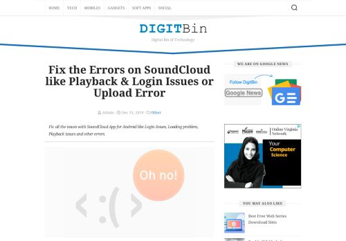 
                            12. Fix the Errors on SoundCloud like Playback & Login Issues ... - DigitBin