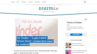 
                            13. Fix Tinder – 'Login Failed', 'Server Error' - DigitBin