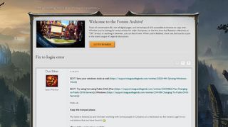 
                            10. Fix to login error - League of Legends Community