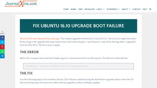 
                            9. Fix Ubuntu 16.10 Upgrade Boot Failure · JournalXtra