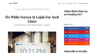 
                            2. Fix White Screen At Login For Arch Linux - It's FOSS