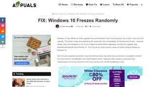 
                            3. FIX: Windows 10 Freezes Randomly - Appuals.com