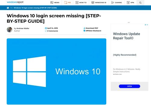 
                            5. Fix: Windows 10 login screen missing - Windows Report