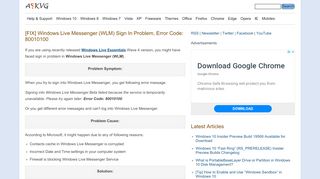
                            11. [FIX] Windows Live Messenger (WLM) Sign In Problem, Error Code ...