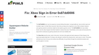 
                            9. Fix: Xbox Sign in Error 0x87dd0006 - Appuals.com