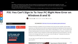 
                            4. FIX: You Can't Sign In To Your PC Right Now Error on Windows 8 and