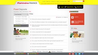 
                            7. Fixed Deposit Faq - Mahindra Finance