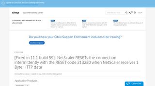 
                            4. [Fixed in 11.1 build 59]- NetScaler RESETs the connection ...