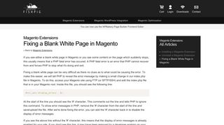 
                            4. Fixing a Blank White Page in Magento | Magento Extensions | FishPig