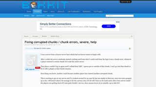 
                            3. Fixing corrupted chunks / chunk errors, severe, help | Bukkit Forums