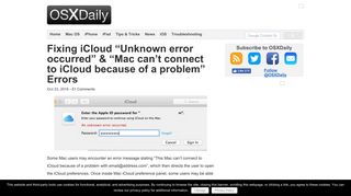 
                            9. Fixing iCloud “Unknown error occurred” & “Mac can't connect to iCloud ...