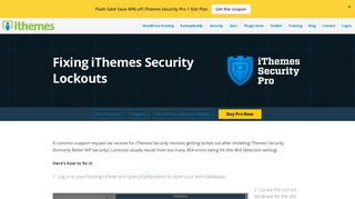 
                            3. Fixing iThemes Security Lockouts