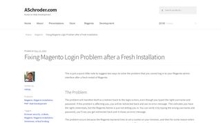 
                            8. Fixing Magento Login Problem after a Fresh Installation | ASchroder.com
