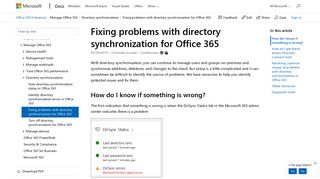 
                            11. Fixing problems with directory synchronization for Office 365 ...