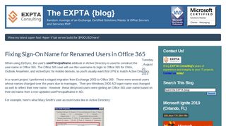 
                            8. Fixing Sign-On Name for Renamed Users in Office 365 | The EXPTA ...