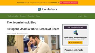 
                            7. Fixing the Joomla White Screen of Death - Joomlashack