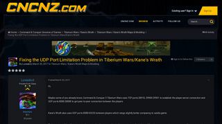 
                            9. Fixing the UDP Port Limitation Problem in Tiberium Wars/Kane's ...