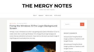 
                            6. Fixing the Windows 10 Pre-Login Background Screen - The Mergy Notes