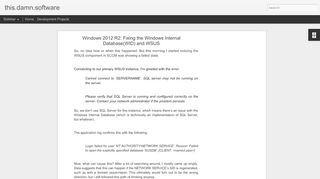 
                            5. Fixing the Windows Internal Database(WID) and WSUS