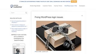 
                            3. Fixing WordPress login issues - Press Customizr Documentation