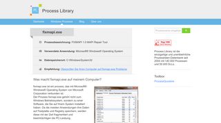 
                            7. fixmapi.exe - Was ist fixmapi.exe? - Process Library