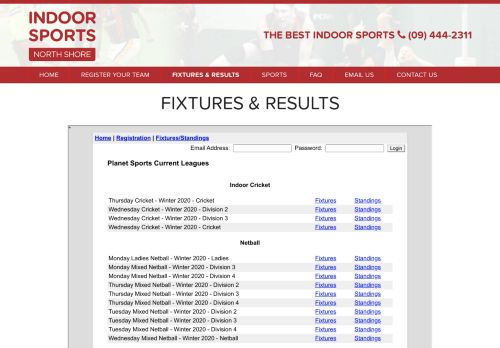 
                            11. Fixtures & Results | Planet Sports Glenfield | Glenfields Sports Centre!