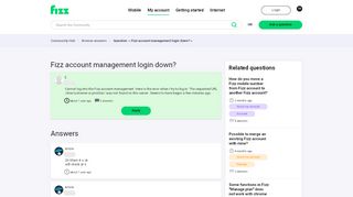 
                            7. Fizz account management login down? - Answered