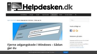 
                            8. Fjerne adgangskode i Windows - Sådan gør du - Helpdesken.dk