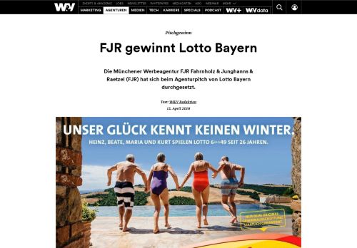 
                            9. FJR gewinnt Lotto Bayern | W&V