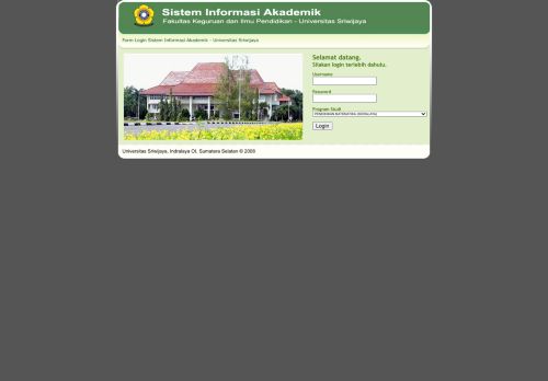 
                            5. FKIP - Login Sistem Informasi Akademik - Universitas Sriwijaya