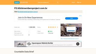 
                            12. Fl3.klickmembersproject.com.br: Bem vindo! - Easy Counter