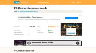 
                            13. Fl8.klickmembersproject.com.br: Bem vindo! - Easy Counter