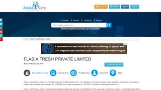 
                            7. FLABIA FRESH PRIVATE LIMITED - Company, directors and contact ...