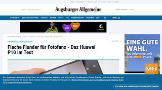 
                            10. Flache Flunder für Fotofans - Das Huawei P10 im Test - Augsburger ...