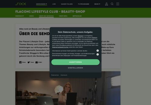 
                            13. Flaconi Lifestyle Club - Beauty-Shop - Über die Sendung - sixx