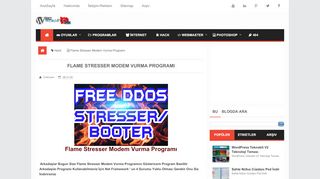 
                            1. Flame Stresser Modem Vurma Programı - Türkçe WordPress Temaları