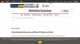 
                            8. Flaschenpost : Getränkelieferant eröffnet Filiale in Köln - Münster ...