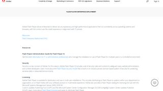 
                            9. Flash Player enterprise deployment - Adobe