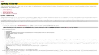 
                            4. Flash Seats® Help - Registering as a New User