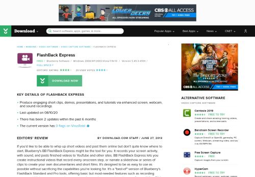 
                            8. FlashBack Express - Free download and software reviews - CNET ...