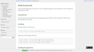 
                            8. Flask Framework — Python Social Auth documentation