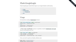 
                            12. Flask-GoogleLogin — Flask-GoogleLogin 0.0.1 documentation