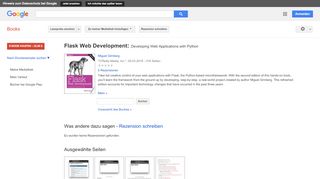 
                            10. Flask Web Development: Developing Web Applications with Python - Google Books-Ergebnisseite