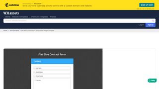 
                            6. Flat Blue Contact Form Responsive Widget Template by w3layouts