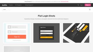 
                            8. Flat Login Designs on Dribbble