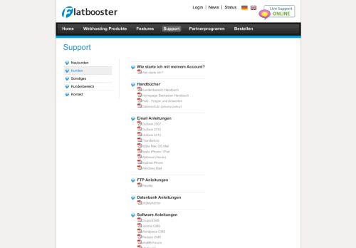 
                            4. FLATBOOSTER - Support Faq Kunden