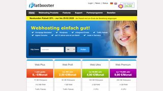 
                            5. FLATBOOSTER - Webhosting, Webspace Hosting, Homepage ...
