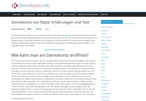 
                            7. flatex Demokonto Erfahrungen & Test 2019 – Demokonto.info